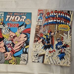 Marvel Comic Book Set: Thor and Captain America